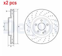 X2 PCS L&R SIDES BRAKE DISC BG4658C