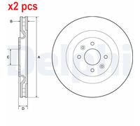 X2 PCS L&R SIDES BRAKE DISC BG4689C