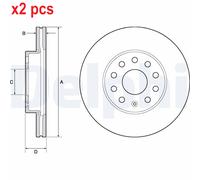 X2 PCS L&R SIDES BRAKE DISC BG4701C