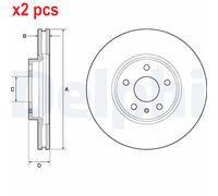 X2 PCS L&R SIDES BRAKE DISC BG4702C