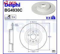 X2 PCS L&R SIDES BRAKE DISC BG4930C