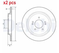 X2 PCS L&R SIDES BRAKE DISC BG4932C