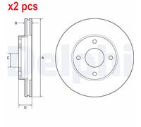 X2 PCS L&R SIDES BRAKE DISC BG4953C