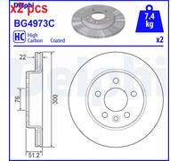 X2 PCS L&R SIDES BRAKE DISC BG4973C