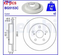 X2 PCS L&R SIDES BRAKE DISC BG5153C