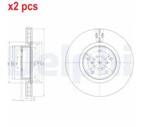 X2 PCS L&R SIDES BRAKE DISC BG9055