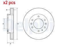 X2 PCS L&R SIDES BRAKE DISC BG9140C