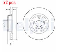 X2 PCS L&R SIDES BRAKE DISC BG9148C