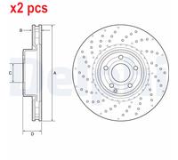 X2 PCS L&R SIDES BRAKE DISC BG9216C