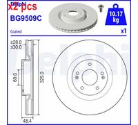 X2 PCS L&R SIDES BRAKE DISC BG9509C