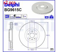 X2 PCS L&R SIDES BRAKE DISC BG9651C