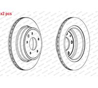 X2 PCS L&R SIDES BRAKE DISC DDF1004