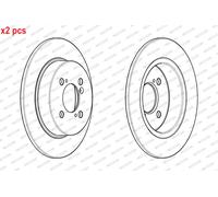 X2 PCS L&R SIDES BRAKE DISC DDF2071C