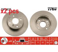 X2 PCS L&R SIDES BRAKE DISC DF2635