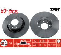 X2 PCS L&R SIDES BRAKE DISC DF4215