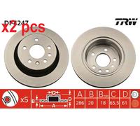 X2 PCS L&R SIDES BRAKE DISC DF4247