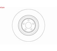 X2 PCS L&R SIDES BRAKE DISC DF4268S
