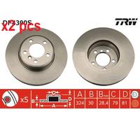 X2 PCS L&R SIDES BRAKE DISC DF4390S