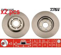 X2 PCS L&R SIDES BRAKE DISC DF4415S