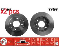 X2 PCS L&R SIDES BRAKE DISC DF4463