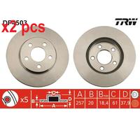 X2 PCS L&R SIDES BRAKE DISC DF4503