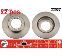 X2 PCS L&R SIDES BRAKE DISC DF4506