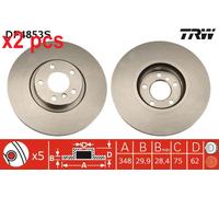 X2 PCS L&R SIDES BRAKE DISC DF4853S