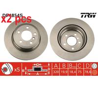 X2 PCS L&R SIDES BRAKE DISC DF4854S