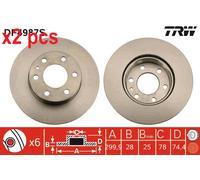 X2 PCS L&R SIDES BRAKE DISC DF4987S