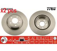 X2 PCS L&R SIDES BRAKE DISC DF6070S