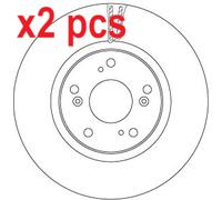 X2 PCS L&R SIDES BRAKE DISC DF6689