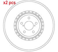 X2 PCS L&R SIDES BRAKE DISC DF6923S