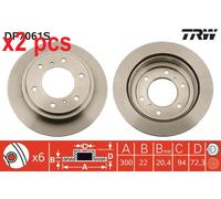 X2 PCS L&R SIDES BRAKE DISC DF7061S