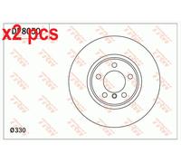 X2 PCS L&R SIDES BRAKE DISC DF8050