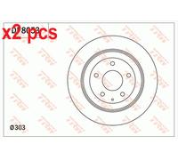 X2 PCS L&R SIDES BRAKE DISC DF8053