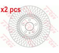 X2 PCS L&R SIDES DF6216 BRAKE DISC TRW