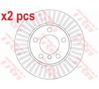X2 PCS L&R SIDES DF6255 BRAKE DISC TRW