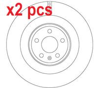 X2 PCS L&R SIDES DF6343S BRAKE DISC TRW