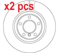X2 PCS L&R SIDES DF6616S BRAKE DISC TRW