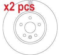 X2 PCS L&R SIDES DF6820 BRAKE DISC TRW