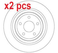 X2 PCS L&R SIDES DF6872 BRAKE DISC TRW