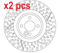 X2 PCS L&R SIDES DF6930S BRAKE DISC TRW