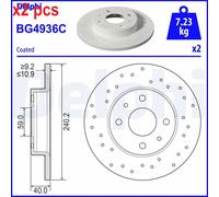 X2 PCS L&R SIDES FITS ABARTH 500C / 595C / 695C 1.4 BRAKE DISC BG4936C DELPHI