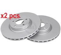 X2 PCS L&R SIDES FITS ALFA ROMEO 147 1.6 16V T.SPARK ECO BRAKE DISC 15953 A.B.S.