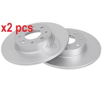 2x Brake disc solid 17924 A.B.S. for ALFA ROMEO MITO