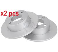 2x Brake disc solid 15749 A.B.S. for AUDI 80 B3 Saloon 100 C2 Saloon COUPE B2