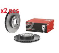 X2 PCS L&R SIDES FITS AUDI A3 1.2 TSI BRAKE DISC 09.9145.11 BREMBO
