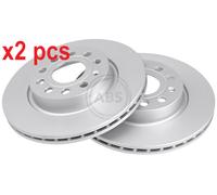 X2 PCS L&R SIDES FITS AUDI A3 1.2 TSI BRAKE DISC 17522 A.B.S.