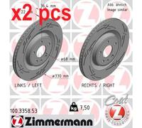 X2 PCS L&R SIDES FITS AUDI A4 ALLROAD B8 2.0 BRAKE DISC 100.3358.53 ZIMMERMANN