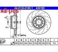ATE 24.0130-0185.1 Brake disc